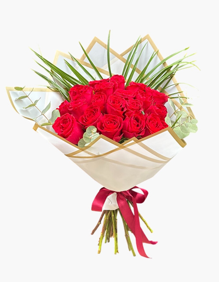 17 Kırmızı Gül Buketi
